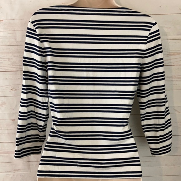 Escada 34 (S) 3/4 Slv Popover Blouse w/Lace Trim - Picture 7 of 10